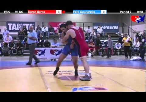 2011 U.S. Open SAT GR 96 KG: Daren Burns vs. Pete Gounaridis Champ. Round 1