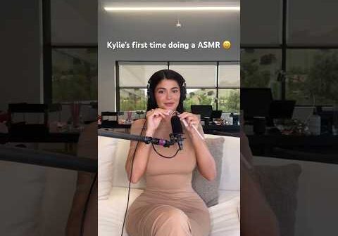 Kylie’s first time doing ASMR 😁#kyliejenner #asmr #funnyshorts #kyliecosmetics #fyp