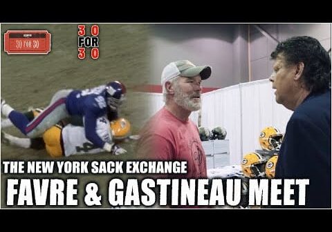 Mark Gastineau confronted Brett Favre for ‘diving’ against Michael Strahan | ESPN 30 For 30