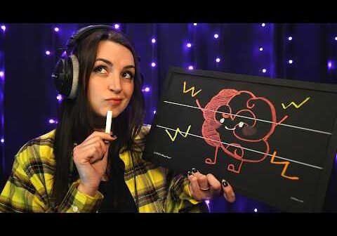 ASMR | IQ Test with Answer Explanations on a Chalkboard