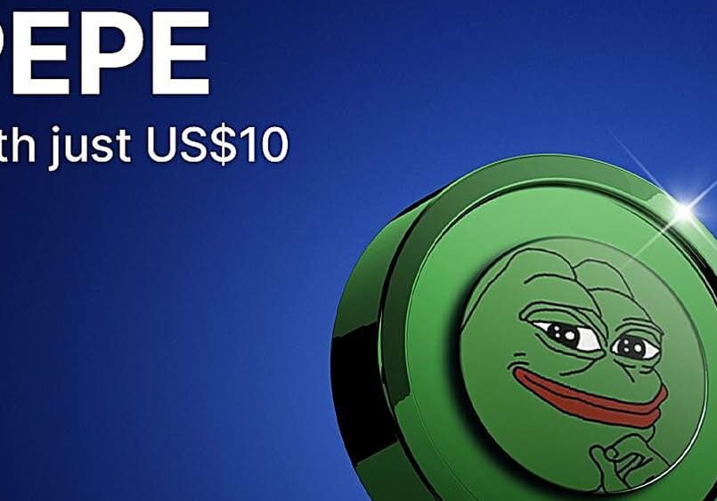 Green coin featuring Pepe the Frog design.